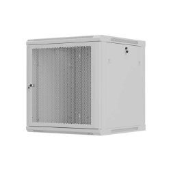 RACK CABINET 19" WALL-MOUNT 12U/600X600 (FLAT PACK) WITH PERFORATED DOOR GREY LANBERG