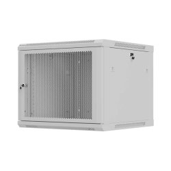 RACK CABINET 19" WALL-MOUNT 9U/600X600 (FLAT PACK) WITH PERFORATED DOOR BLACK LANBERG