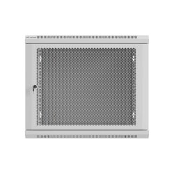 RACK CABINET 19" WALL-MOUNT 9U/600X600 (FLAT PACK) WITH PERFORATED DOOR BLACK LANBERG