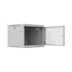 RACK CABINET 19" WALL-MOUNT 9U/600X600 (FLAT PACK) WITH PERFORATED DOOR BLACK LANBERG