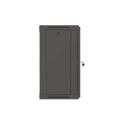 RACK CABINET 19" WALL-MOUNT 12U/540X350 (FLAT PACK) WITH GLASS DOOR BLACK LANBERG