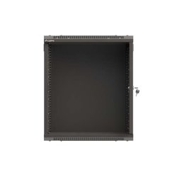 RACK CABINET 19" WALL-MOUNT 12U/540X350 (FLAT PACK) WITH GLASS DOOR BLACK LANBERG
