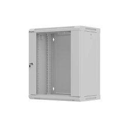 RACK CABINET 19" WALL-MOUNT 12U/540X350 (FLAT PACK) WITH GLASS DOOR GREY LANBERG