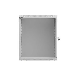 RACK CABINET 19" WALL-MOUNT 12U/540X350 (FLAT PACK) WITH GLASS DOOR GREY LANBERG
