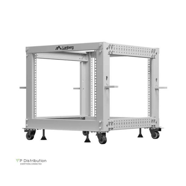 OPEN RACK 19" 9U 600X600-1100 ADJUSTABLE GREY LANBERG