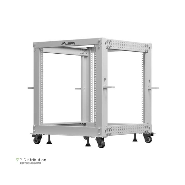 OPEN RACK 19" 12U 600X600-1100 ADJUSTABLE GREY LANBERG