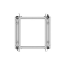 OPEN RACK 19" 12U 600X600-1100 ADJUSTABLE GREY LANBERG