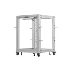 OPEN RACK 19" 15U 600X600-1100 ADJUSTABLE GREY LANBERG