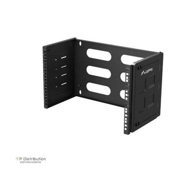 FOLDING BRACKET WALL-MOUNT 19" 6U 497X400/240 BLACK LANBERG