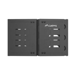 FOLDING BRACKET WALL-MOUNT 19" 6U 497X400/240 BLACK LANBERG