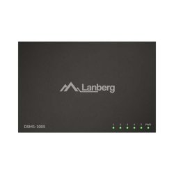 SWITCH LANBERG DSM1-1005 5X 1GB/S UNMANAGED GIGABIT ETHERNET DESKTOP 12V METAL CASE