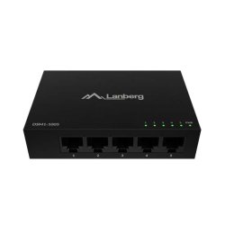 SWITCH LANBERG DSM1-1005 5X 1GB/S UNMANAGED GIGABIT ETHERNET DESKTOP 12V METAL CASE