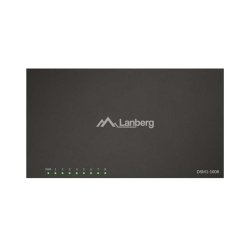 SWITCH LANBERG DSM1-1008 8X 1GB/S UNMANAGED GIGABIT ETHERNET DESKTOP 12V METAL CASE