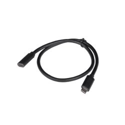 USB-C M/F 3.1 CABLE 0.5M BLACK LANBERG