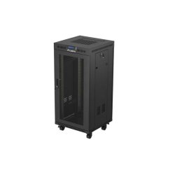 RACK CABINET 19" FREE-STANDING 24U/600X600 (FLAT PACK) WITH MESH DOOR LCD BLACK LANBERG V2
