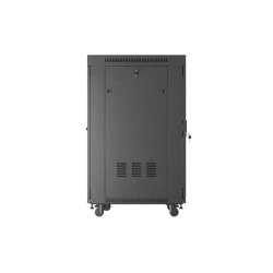 RACK CABINET 19" FREE-STANDING 24U/600X800 (FLAT PACK) WITH GLASS DOOR LCD BLACK LANBERG V2