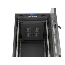 RACK CABINET 19" FREE-STANDING 24U/600X800 (FLAT PACK) WITH GLASS DOOR LCD BLACK LANBERG V2