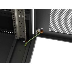 RACK CABINET 19" FREE-STANDING 24U/600X800 (FLAT PACK) WITH MESH DOOR LCD BLACK LANBERG V2