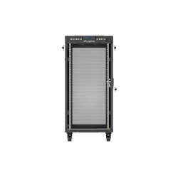 RACK CABINET 19" FREE-STANDING 24U/600X800 (FLAT PACK) WITH MESH DOOR LCD BLACK LANBERG V2