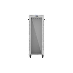 RACK CABINET 19" FREE-STANDING 32U/600X600 (FLAT PACK) WITH GLASS DOOR LCD GREY LANBERG V2