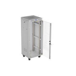 RACK CABINET 19" FREE-STANDING 32U/600X600 (FLAT PACK) WITH GLASS DOOR LCD GREY LANBERG V2