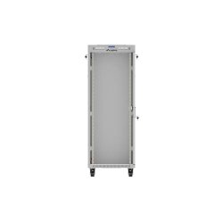 RACK CABINET 19" FREE-STANDING 32U/600X600 (FLAT PACK) WITH GLASS DOOR LCD GREY LANBERG V2