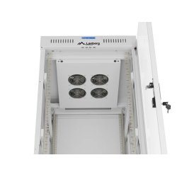 RACK CABINET 19" FREE-STANDING 32U/600X800 (FLAT PACK) WITH GLASS DOOR LCD GREY LANBERG V2