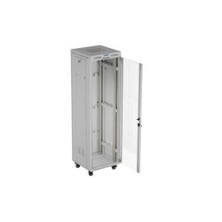 RACK CABINET 19" FREE-STANDING 42U/600X600 (FLAT PACK) WITH GLASS DOOR LCD GREY LANBERG V2