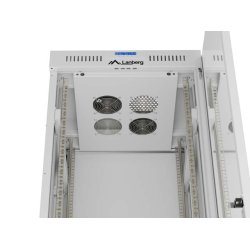 RACK CABINET 19" FREE-STANDING 42U/600X600 (FLAT PACK) WITH GLASS DOOR LCD GREY LANBERG V2