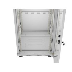 RACK CABINET 19" FREE-STANDING 42U/600X600 (FLAT PACK) WITH GLASS DOOR LCD GREY LANBERG V2