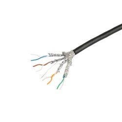 LAN CABLE CAT.7 SFTP 305M SOLID OUTDOOR CU BLACK FLUKE PASSED LANBERG