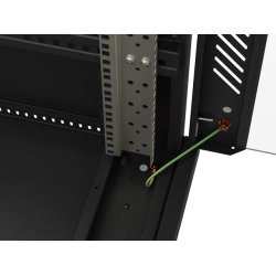 RACK CABINET 19" FREE-STANDING 27U/600X1000 (FLAT PACK) WITH GLASS DOOR BLACK LANBERG