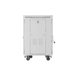 RACK CABINET 19" FREE-STANDING 15U/600X600 (FLAT PACK) WITH MESH DOOR LCD GREY LANBERG