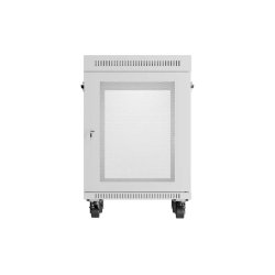 RACK CABINET 19" FREE-STANDING 15U/600X600 (FLAT PACK) WITH MESH DOOR LCD GREY LANBERG