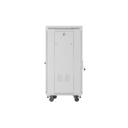 RACK CABINET 19" FREE-STANDING 22U/600X600 (FLAT PACK) WITH GLASS DOOR LCD GREY LANBERG V2