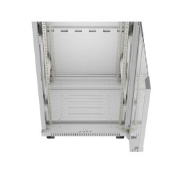 RACK CABINET 19" FREE-STANDING 22U/600X600 (FLAT PACK) WITH GLASS DOOR LCD GREY LANBERG V2