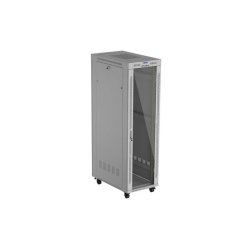 RACK CABINET 19" FREE-STANDING 42U/600X1000 (FLAT PACK) WITH GLASS DOOR LCD GREY LANBERG