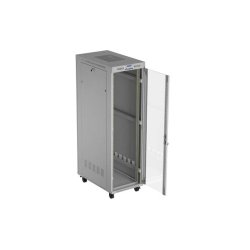 RACK CABINET 19" FREE-STANDING 42U/600X1000 (FLAT PACK) WITH GLASS DOOR LCD GREY LANBERG