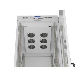 RACK CABINET 19" FREE-STANDING 42U/600X1000 (FLAT PACK) WITH GLASS DOOR LCD GREY LANBERG