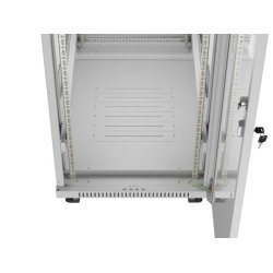 RACK CABINET 19" FREE-STANDING 42U/600X1000 (FLAT PACK) WITH GLASS DOOR LCD GREY LANBERG