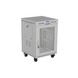 RACK CABINET 19" FREE-STANDING 15U/600X800 (FLAT PACK) WITH MESH DOOR LCD GREY LANBERG