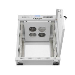 RACK CABINET 19" FREE-STANDING 15U/600X800 (FLAT PACK) WITH MESH DOOR LCD GREY LANBERG