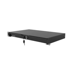 19" DRAWER 1U/483X270MM MAX LOAD CAPACITY UP TO 30KG ASSEMBLY BLACK LANBERG