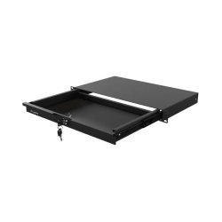 19" DRAWER 1U/483X270MM MAX LOAD CAPACITY UP TO 30KG ASSEMBLY BLACK LANBERG