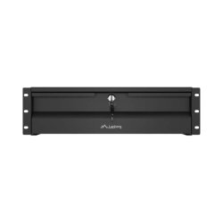 19" DRAWER 3U/483X360MM MAX LOAD CAPACITY UP TO 90KG 4 POINT ASSEMBLY BLACK LANBERG