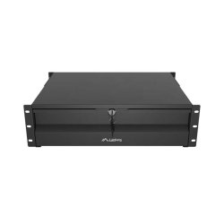 19" DRAWER 3U/483X360MM MAX LOAD CAPACITY UP TO 90KG 4 POINT ASSEMBLY BLACK LANBERG