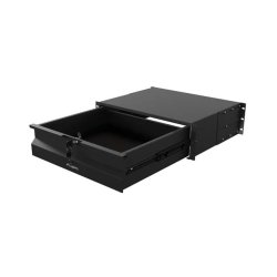 19" DRAWER 3U/483X360MM MAX LOAD CAPACITY UP TO 90KG 4 POINT ASSEMBLY BLACK LANBERG