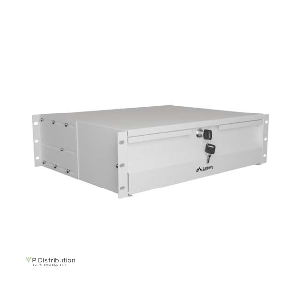 19" DRAWER 3U/483X360MM MAX LOAD CAPACITY UP TO 90KG 4 POINT ASSEMBLY GREY LANBERG