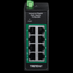 Trendnet 8-Port Industrial Gigabit PoE+ DIN-Rail Mini Switch