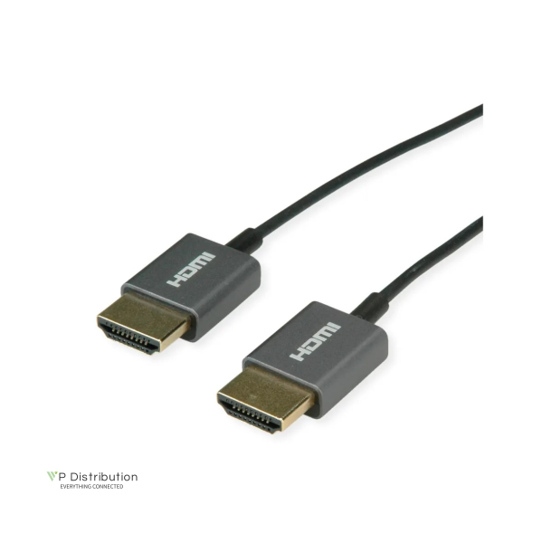 ROLINE HDMI Coaxial Cable, Ultra Slim 8K60, M/M, 1,5m